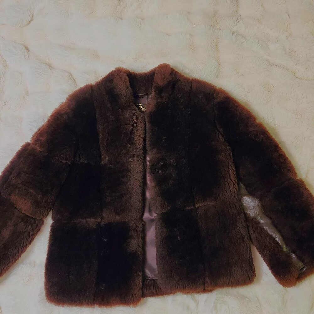 Shearling Coat Vintage Chocolate Brown